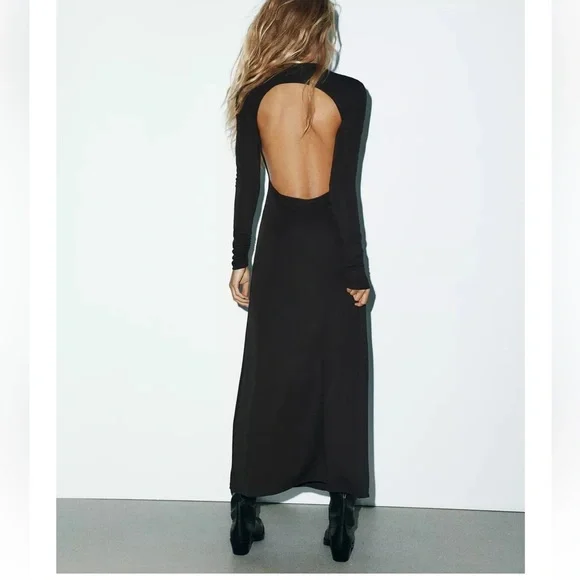 NWT ZARA VIRAL OPEN-BACK CREPE DRESS 
🚨FIRM PRICE NO DISCOUNT  ON THIS DRESS - Picture 10 of 16